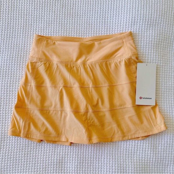 NWT♥️LULULEMON PACE RIVAL SUMMER GLOW SKIRT sz 2 LONG SUN-KISSED ORANGE SKORT - Picture 8 of 8